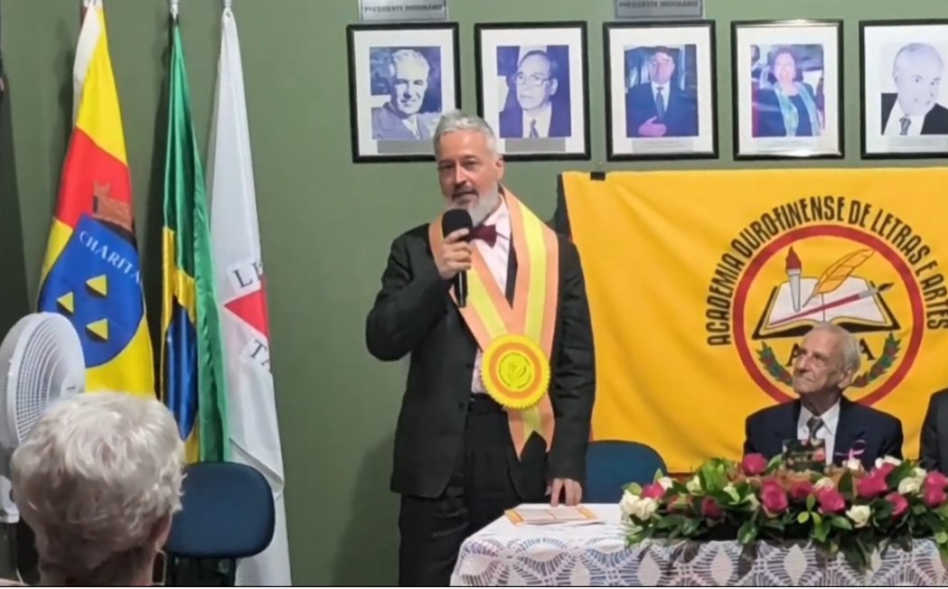 Discurso do novo presidente da Academia Ouro-Finense de Letras e Artes, Ícaro Alba